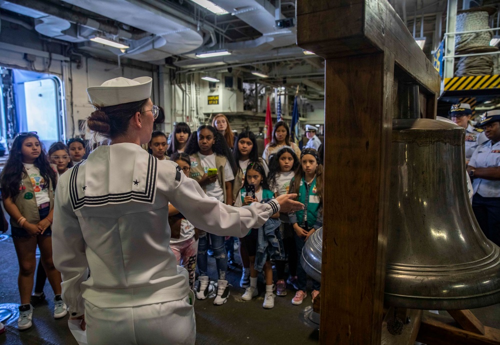 Girl Scout Troop 6000 tours Wasp