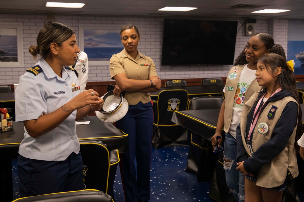 Girl Scout Troop 6000 tours Wasp