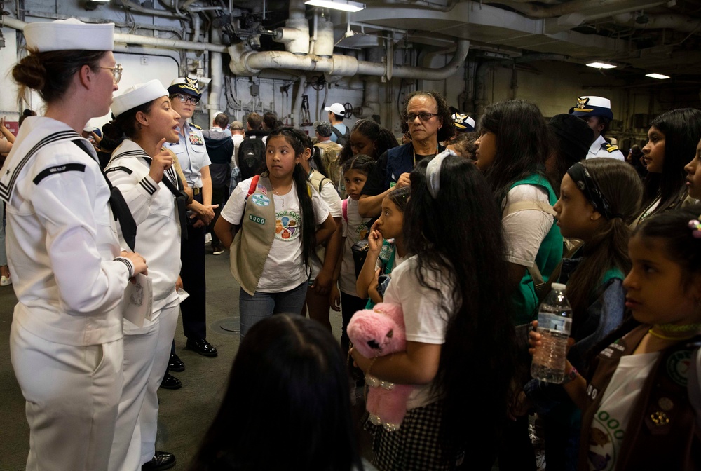 Girl Scout Troop 6000 tours Wasp