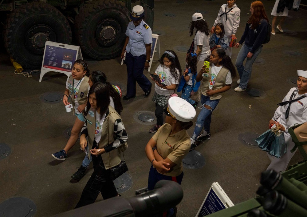 Girl Scout Troop 6000 tours Wasp