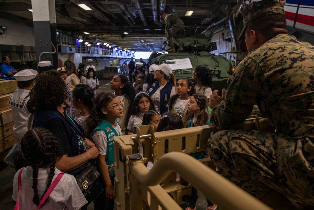 Girl Scout Troop 6000 tours Wasp