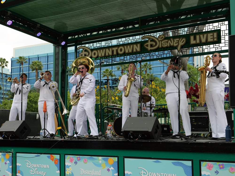 Navy Band Southwest plays at Downtown Disney
