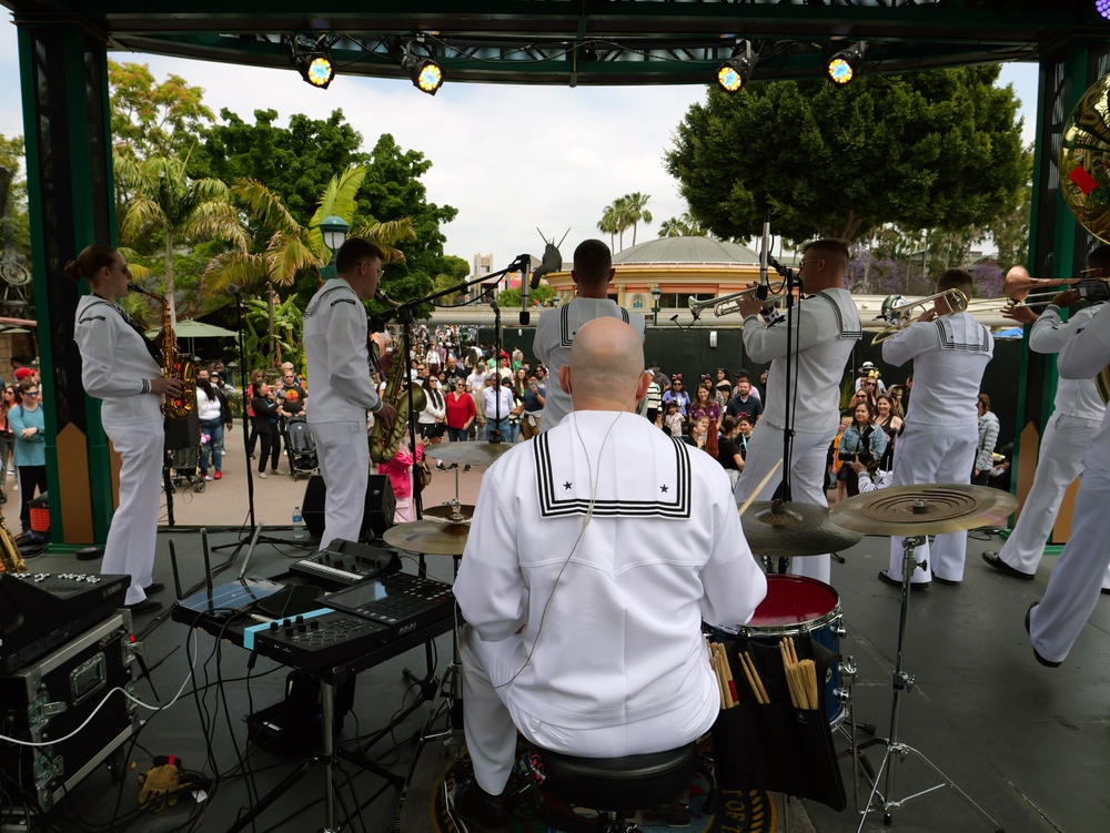 Navy Band Southwest plays at Downtown Disney