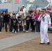 Sailors assigned to Navy Band Southwest perform at the Santa Monica pier during LAFW