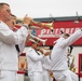 Sailors assigned to Navy Band Southwest perform at the Santa Monica pier during LAFW