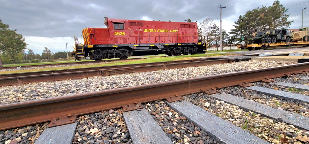 Army locomotives at Fort McCoy key to success of first rail movement at installation in 2023