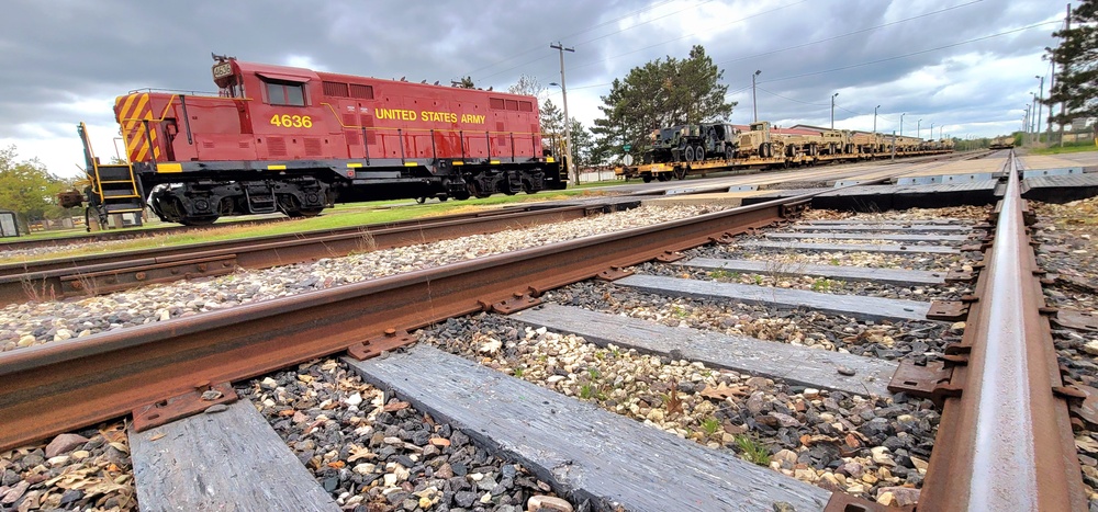 Army locomotives at Fort McCoy key to success of first rail movement at installation in 2023