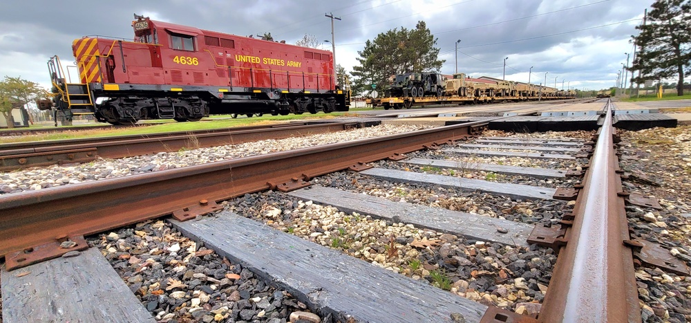 Army locomotives at Fort McCoy key to success of first rail movement at installation in 2023