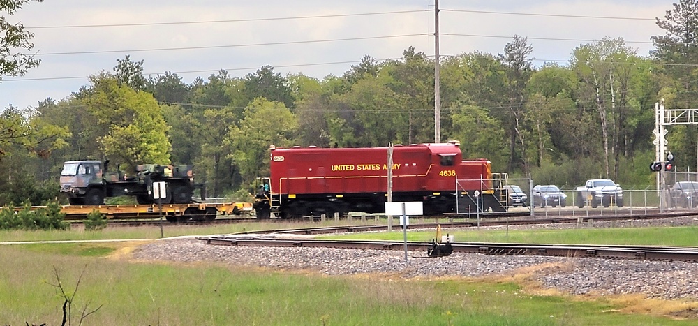 Army locomotives at Fort McCoy key to success of first rail movement at installation in 2023