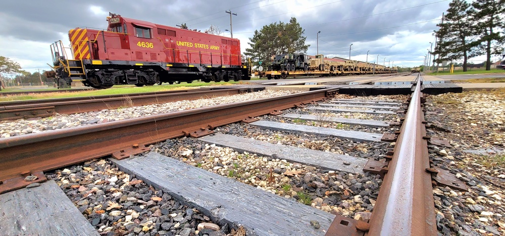 Army locomotives at Fort McCoy key to success of first rail movement at installation in 2023