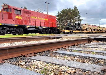 Army locomotive at Fort McCoy key to success of first rail movement at installation in 2023