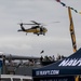 The LA County Fire Department conduct a fly by at the Los Angeles Navy fleet week