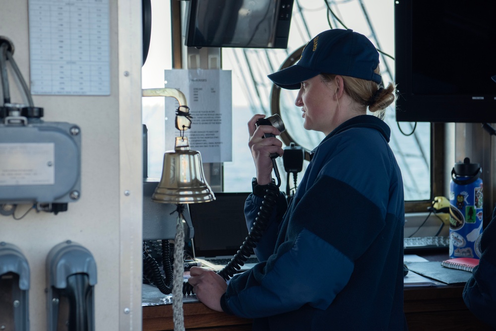 Coast Guard cadets continue at-sea learning aboard USCGC Eagle