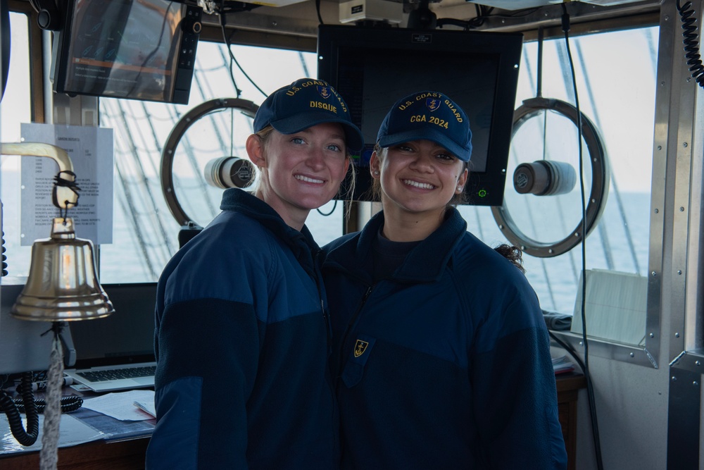 Coast Guard cadets continue at-sea learning aboard USCGC Eagle