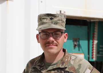 Army Reserve junior Soldier supplies power to an air base