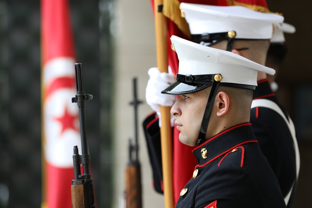 USMC Color Guard at Memorial Day ceremony in Carthage