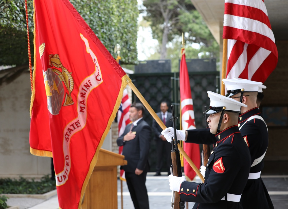 Marine Color Guard participates in Memorial Day Ceremony in Carthage