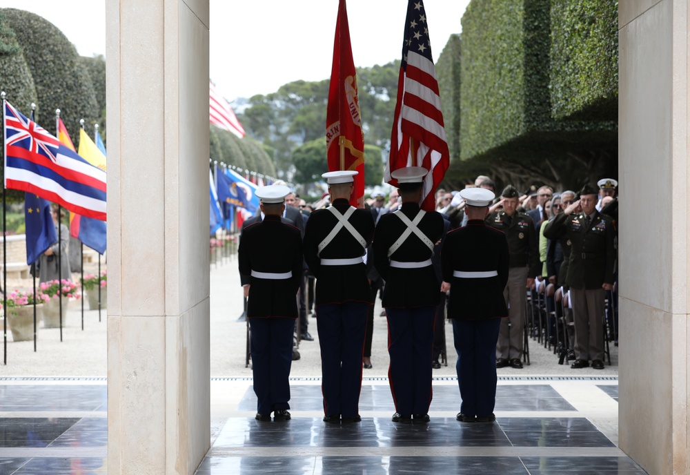 Marine Color Guard on Memorial Day in Carthage