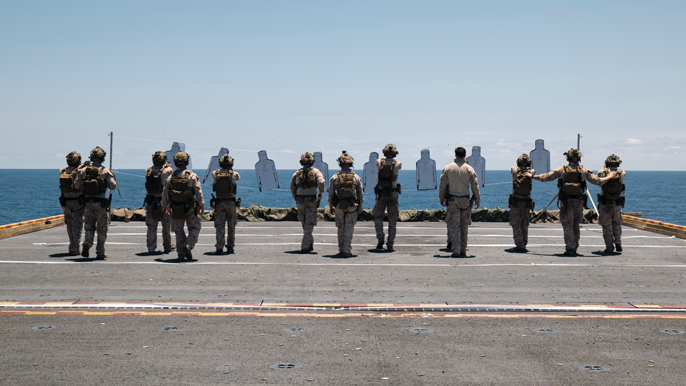 26th MEU conducts Live Fire Range aboard USS Bataan