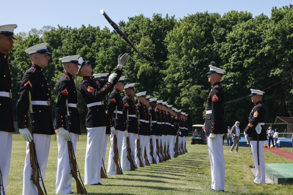 Quantico Marine Band performs at John Glenn High School during Fleet Week