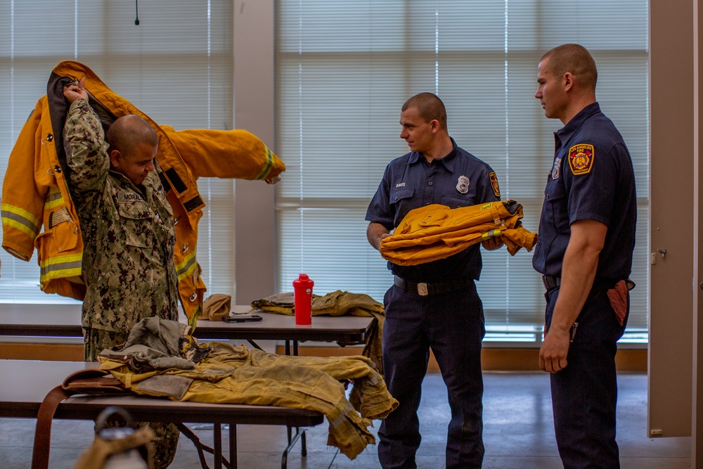 Sailors spend the day at Fire Station 64 during LAFW 2023