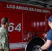 Sailors spend the day at Fire Station 64 during LAFW 2023