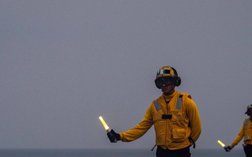 USS America Conducts Night Flight Operations