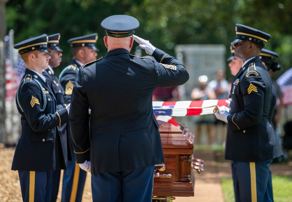 Cpl. Luther H. Story's full military honors graveside ceremony