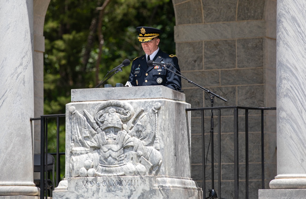 Cpl. Luther H. Story's full military honors graveside ceremony