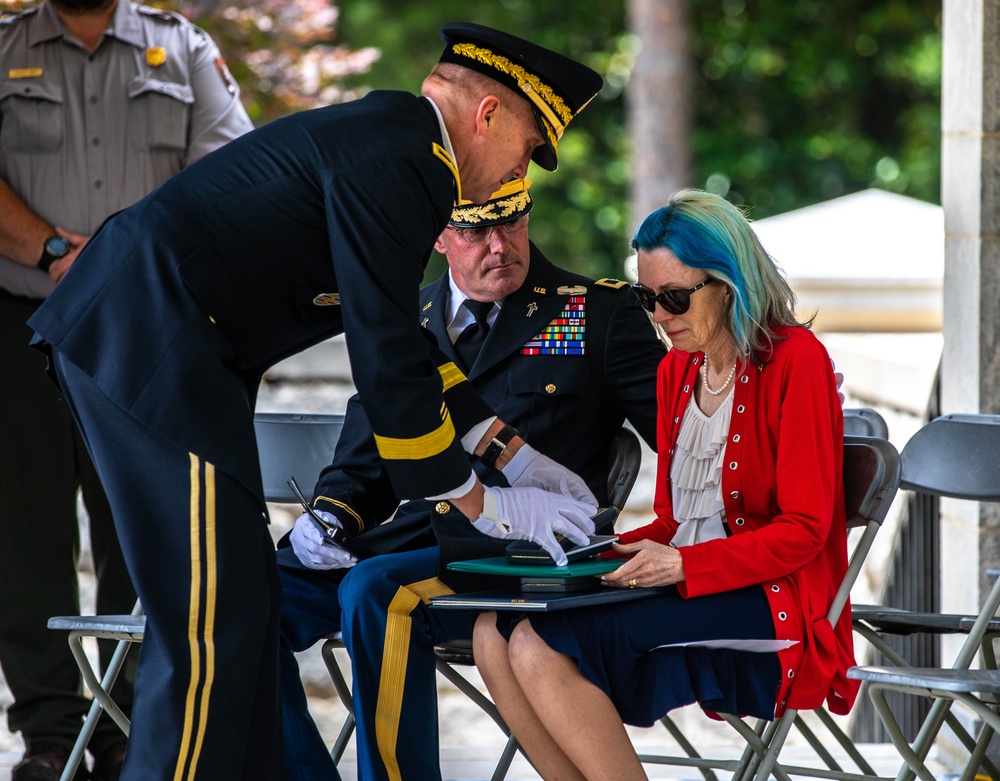 Cpl. Luther H. Story's full military honors graveside ceremony