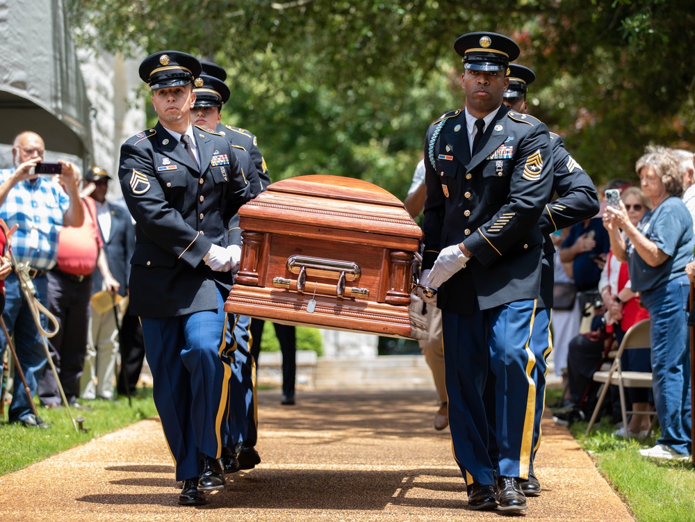 Cpl. Luther H. Story's full military honors graveside ceremony