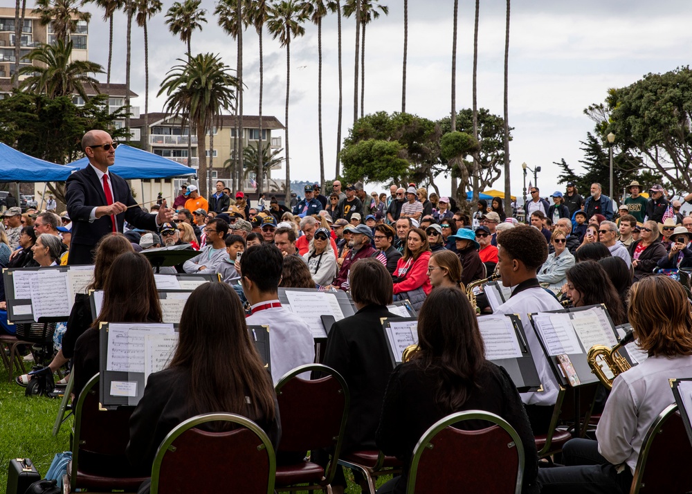 Redondo Beach Elks Lodge No. 1378 hosts a veterans Memorial Day ceremony during the Los Angeles Navy fleet week