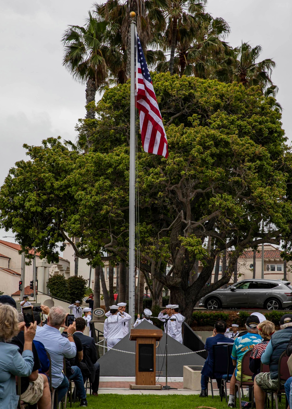 Redondo Beach Elks Lodge No. 1378 hosts a veterans Memorial Day ceremony during the Los Angeles Navy fleet week