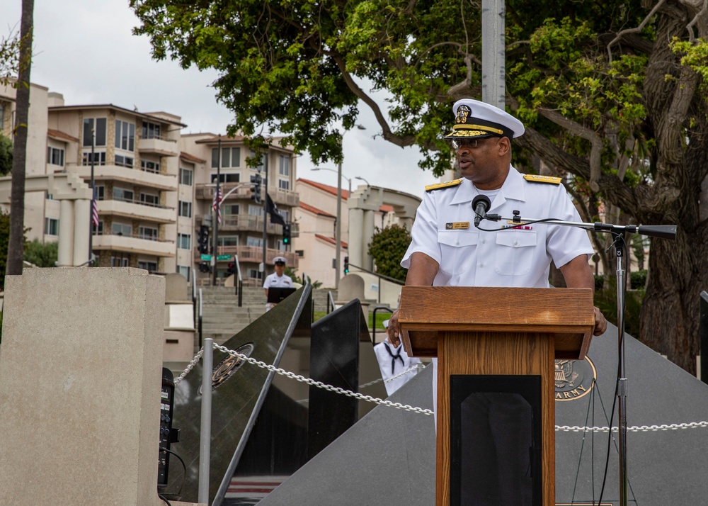 Redondo Beach Elks Lodge No. 1378 hosts a veterans Memorial Day ceremony during the Los Angeles Navy fleet week