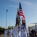 U.S. Navy Cadet Sailors partcipate as color guard during the Los Angeles Navy fleet week