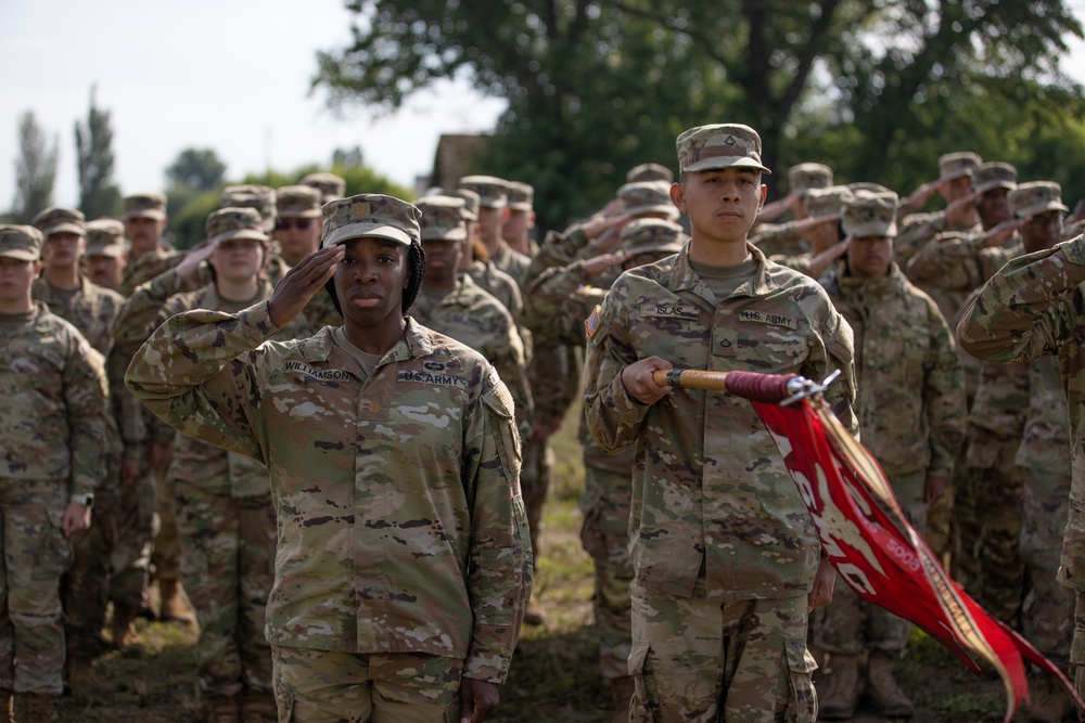 The 129th Area Support Medical Company attends Saber Guardian opening ceremony