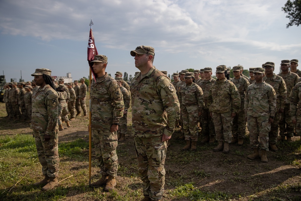 The 129th Area Support Medical Company attends Saber Guardian opening ceremony