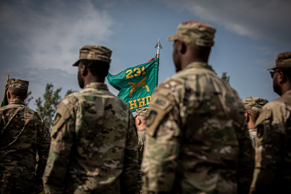 The 231st Military Police Brigade attends Saber Guardian opening ceremony