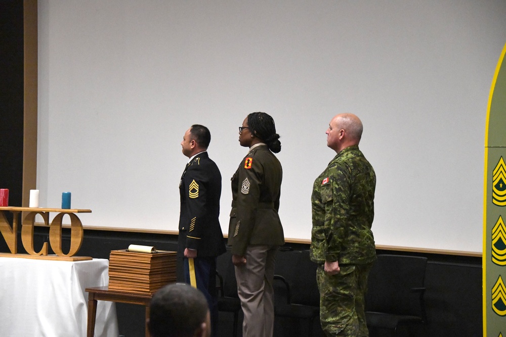 Allied Forces North Battalion, United States Army NATO Brigade, NCO induction ceremony, Montgomery auditorium, SHAPE, BE, May 19,  2023