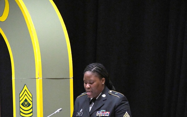 Allied Forces North Battalion, United States Army NATO Brigade, NCO induction ceremony, Montgomery auditorium, SHAPE, BE, May 19,  2023