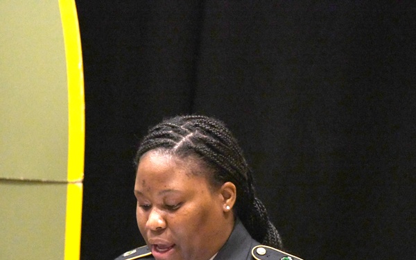 Allied Forces North Battalion, United States Army NATO Brigade, NCO induction ceremony, Montgomery auditorium, SHAPE, BE, May 19,  2023