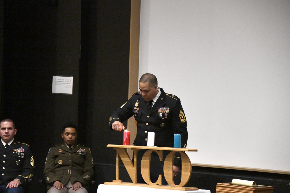 Allied Forces North Battalion, United States Army NATO Brigade, NCO induction ceremony, Montgomery auditorium, SHAPE, BE, May 19,  2023