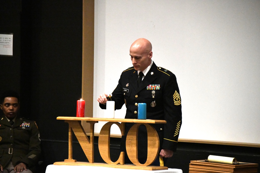 Allied Forces North Battalion, United States Army NATO Brigade, NCO induction ceremony, Montgomery auditorium, SHAPE, BE, May 19,  2023