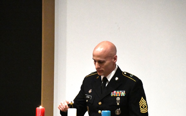 Allied Forces North Battalion, United States Army NATO Brigade, NCO induction ceremony, Montgomery auditorium, SHAPE, BE, May 19,  2023
