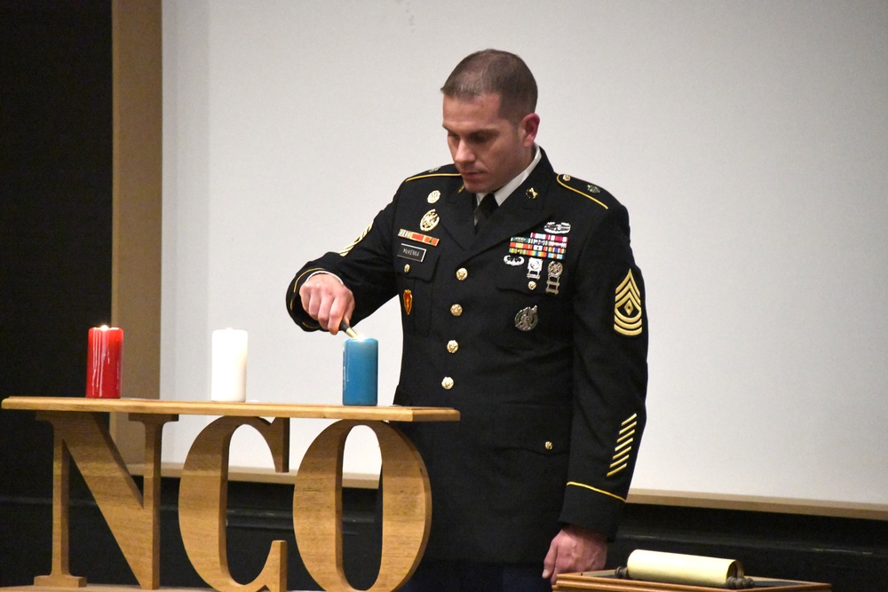 Allied Forces North Battalion, United States Army NATO Brigade, NCO induction ceremony, Montgomery auditorium, SHAPE, BE, May 19,  2023