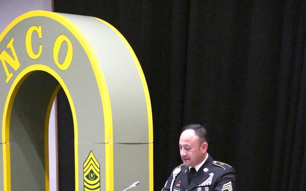 Allied Forces North Battalion, United States Army NATO Brigade, NCO induction ceremony, Montgomery auditorium, SHAPE, BE, May 19,  2023