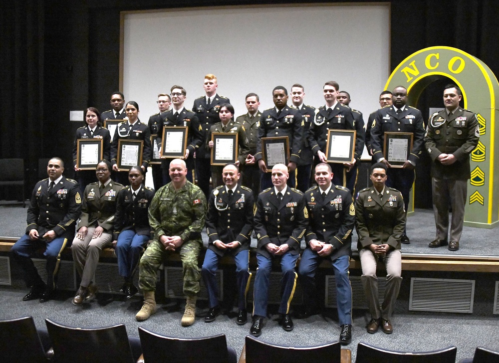 Allied Forces North Battalion, United States Army NATO Brigade, NCO induction ceremony, Montgomery auditorium, SHAPE, BE, May 19,  2023