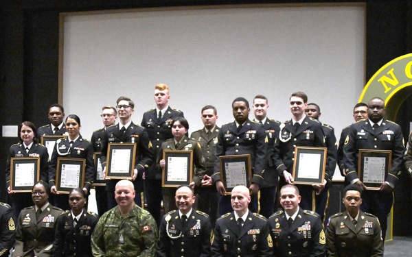 Allied Forces North Battalion, United States Army NATO Brigade, NCO induction ceremony, Montgomery auditorium, SHAPE, BE, May 19,  2023
