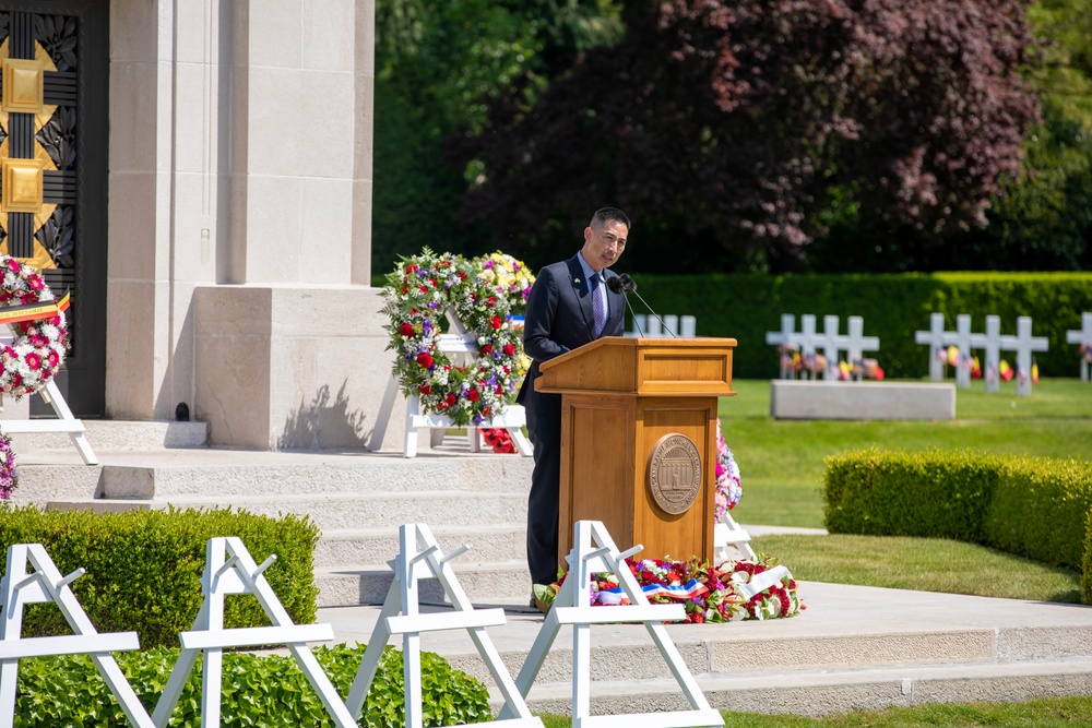 The American Battle Monuments Commission commemorates Memorial Day at Flanders Field American Cemetery