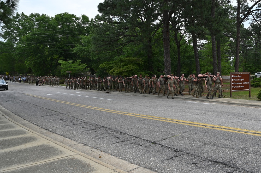 Team Pope march for the fallen